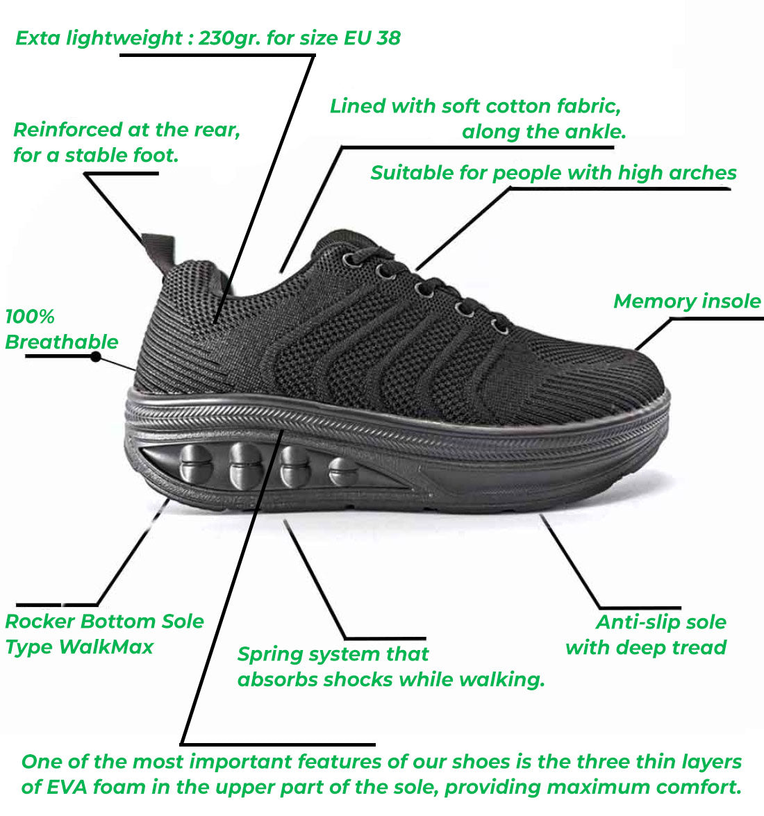 rocker sole shoes apollo medical b903-1 features